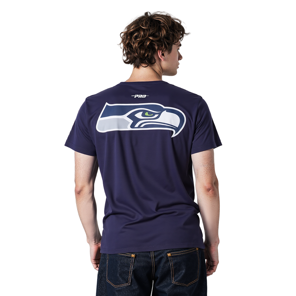 NFL SEATTLE SEAHAWKS CLASSIC MESH MEN'S SJ STRIPED TEE (MIDNIGHT NAVY)