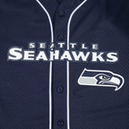 NFL SEATTLE SEAHAWKS CLASSIC MESH BUTTON DOWN SHIRT (MIDNIGHT NAVY)