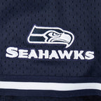 NFL SEATTLE SEAHAWKS CLASSIC MESH BUTTON DOWN SHIRT (MIDNIGHT NAVY)