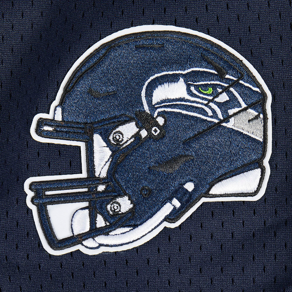 NFL SEATTLE SEAHAWKS CLASSIC MESH BUTTON DOWN SHIRT (MIDNIGHT NAVY)
