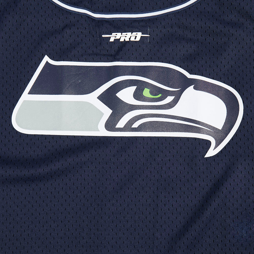 NFL SEATTLE SEAHAWKS CLASSIC MESH BUTTON DOWN SHIRT (MIDNIGHT NAVY)