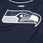 NFL SEATTLE SEAHAWKS CLASSIC MESH BUTTON DOWN SHIRT (MIDNIGHT NAVY)