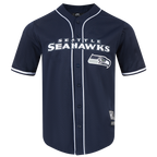 NFL SEATTLE SEAHAWKS CLASSIC MESH BUTTON DOWN SHIRT (MIDNIGHT NAVY)