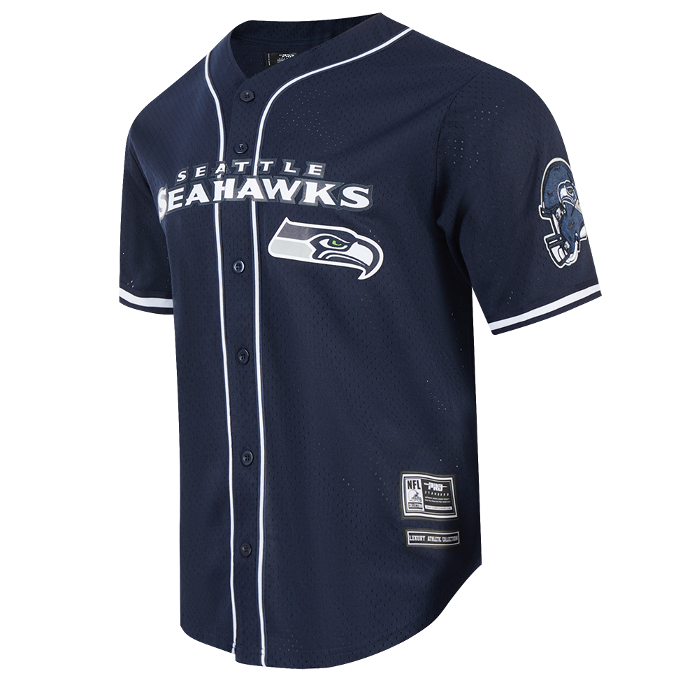 NFL SEATTLE SEAHAWKS CLASSIC MESH CHEMISE BOUTONNÉE (MARINE MINUIT)