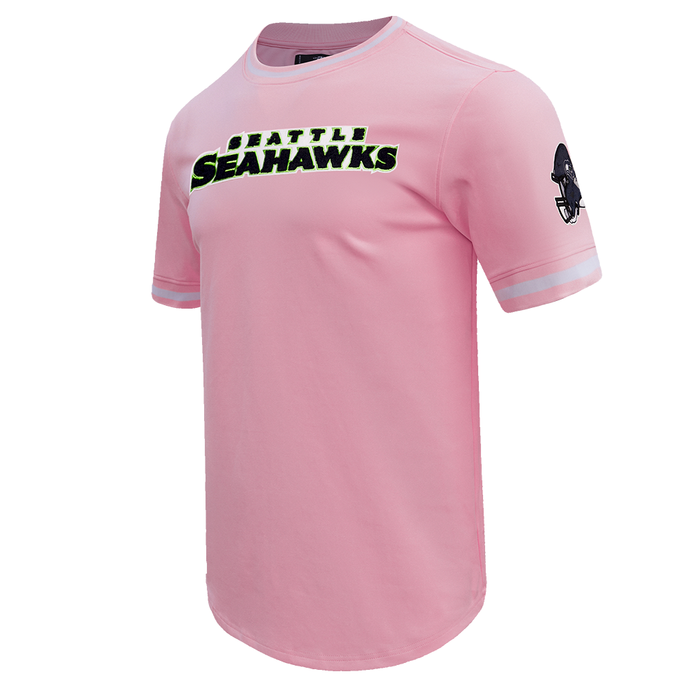 NFL SEATTLE SEAHAWKS CLASSIC CHENILLE DOUBLE KNIT TEE (PINK)