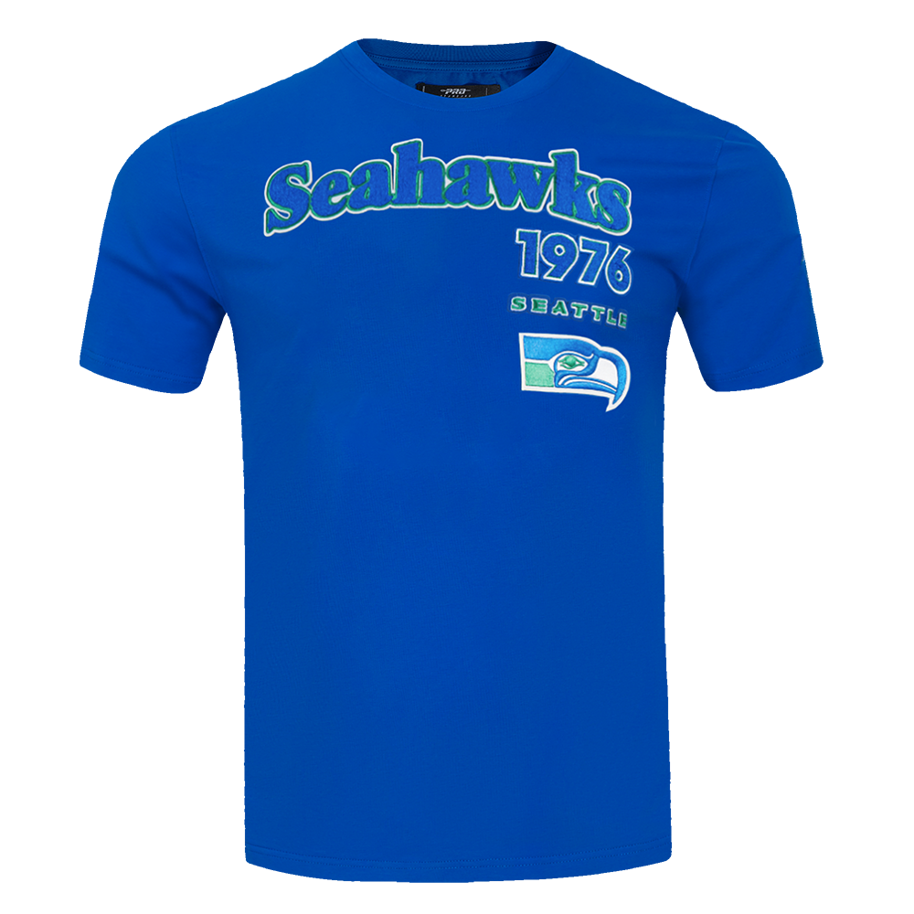NFL SEATTLE SEAHAWKS RETRO CLASSIC MEN'S STRIPED TEE (ROYAL BLUE)
