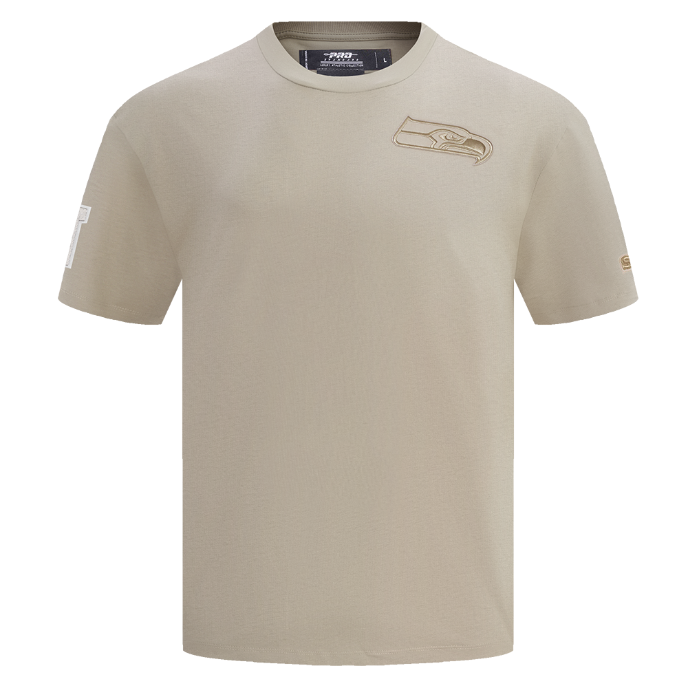 NFL SEATTLE SEAHAWKS NEUTRAL MEN'S DROP SHOULDER TEE (TAUPE)