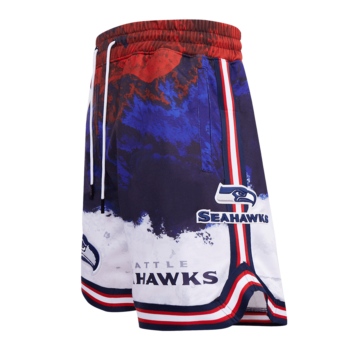 NFL SEATTLE SEAHAWKS PRO TEAM MEN'S SHORT DIP DYE (RED/WHITE/BLUE)