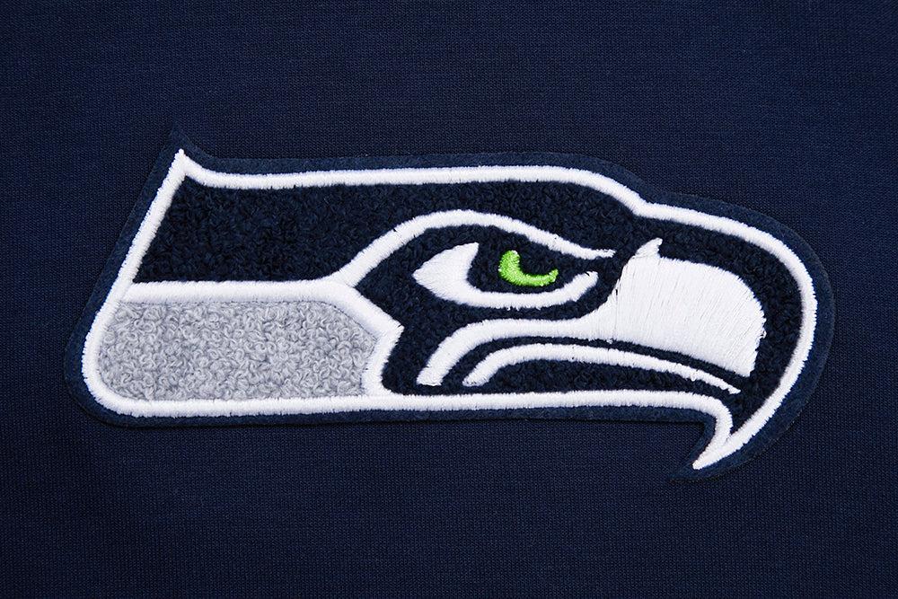 NFL SEATTLE SEAHAWKS CLASSIC CHENILLE ZIP HOODIE (MIDNIGHT NAVY)