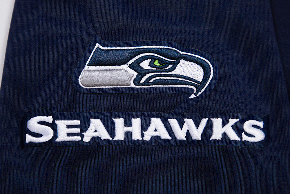 NFL SEATTLE SEAHAWKS CLASSIC CHENILLE ZIP HOODIE (MIDNIGHT NAVY)