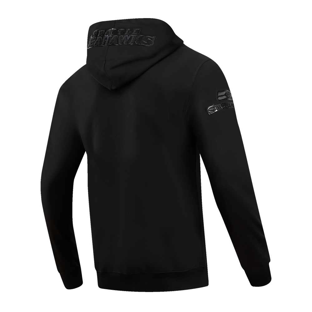 NFL SEATTLE SEAHAWKS TRIPLE BLACK MEN'S DK FZ HOODIE (TRIPLE BLACK)