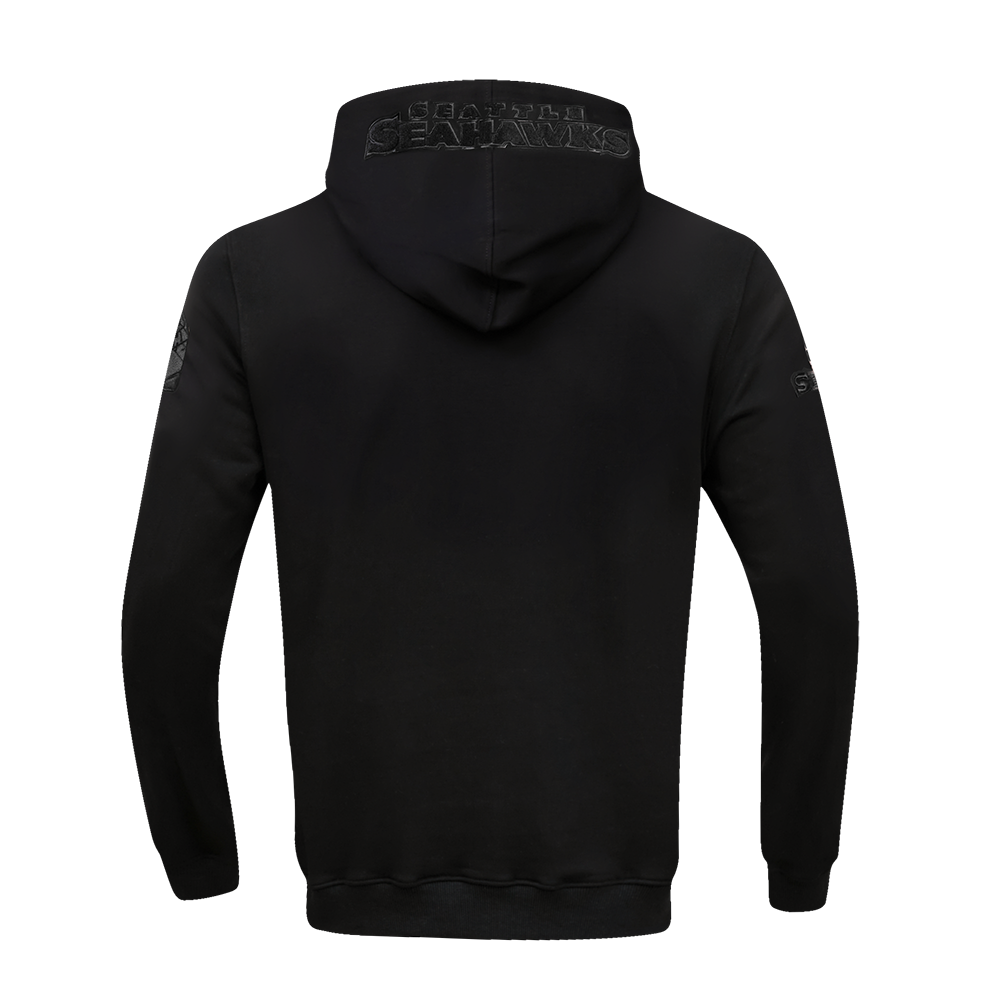 NFL SEATTLE SEAHAWKS TRIPLE BLACK MEN'S DK FZ HOODIE (TRIPLE BLACK)