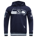 NFL SEATTLE SEAHAWKS CHANDAIL À CAPUCHON MASHUP CÔTELÉ POUR HOMME (MARINE MINUIT)