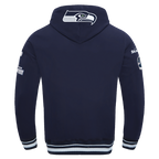 NFL SEATTLE SEAHAWKS CHANDAIL À CAPUCHON MASHUP CÔTELÉ POUR HOMME (MARINE MINUIT)