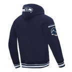 NFL SEATTLE SEAHAWKS CHANDAIL À CAPUCHON MASHUP CÔTELÉ POUR HOMME (MARINE MINUIT)