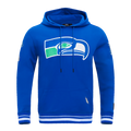 NFL SEATTLE SEAHAWKS RETRO CLASSIC MEN'S PULLOVER HOODIE (ROYAL BLUE)