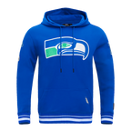 NFL SEATTLE SEAHAWKS RETRO CLASSIC MEN'S PULLOVER HOODIE (ROYAL BLUE)