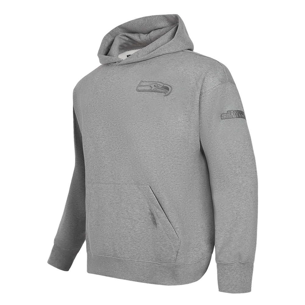 NFL SEATTLE SEAHAWKS NEUTRAL MEN'S DROP SHOULDER PULLOVER HOODIE (DARK HEATHER GRAY)
