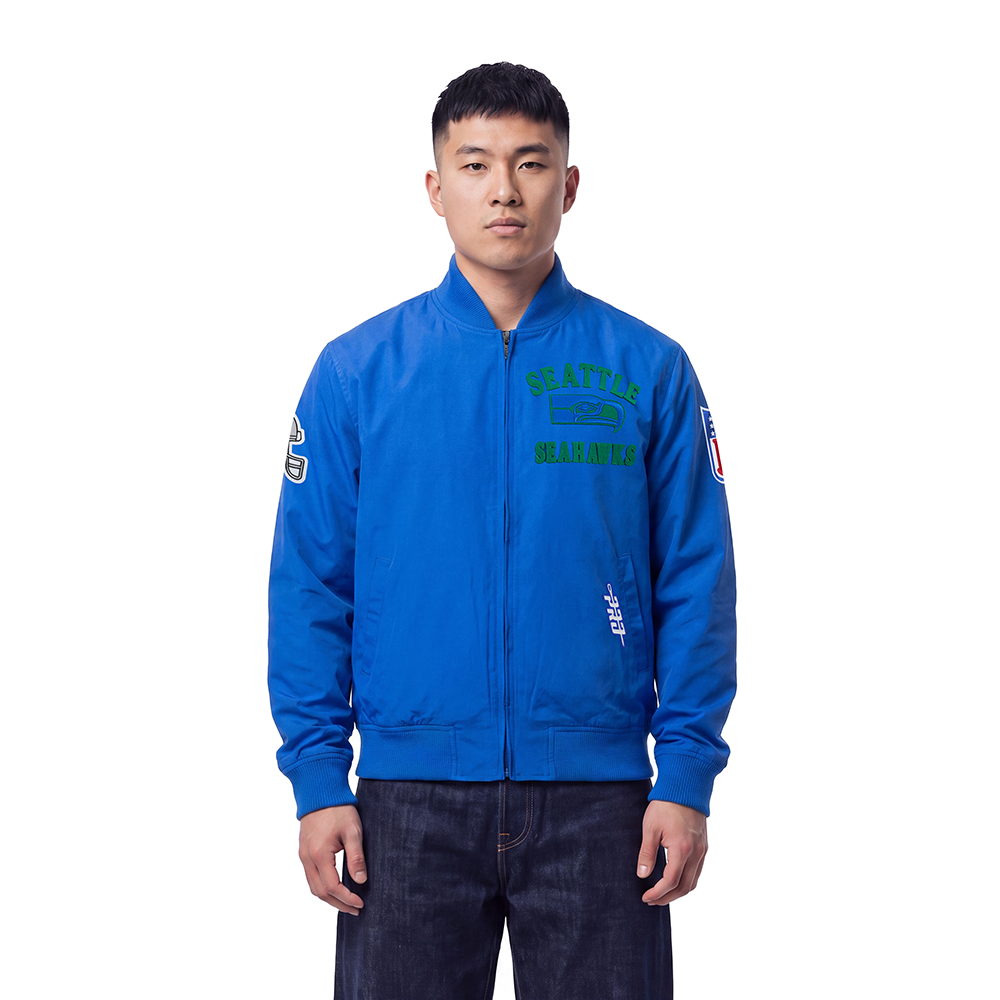 NFL SEATTLE SEAHAWKS FIRST TEAM MEN'S JACKET (ROYAL BLUE)