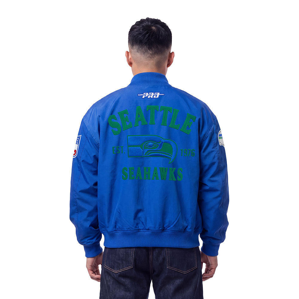 NFL SEATTLE SEAHAWKS FIRST TEAM MEN'S JACKET (ROYAL BLUE)