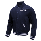 NFL SEATTLE SEAHAWKS CLASSIC CORDUROY MEN'S COAT (MIDNIGHT NAVY)