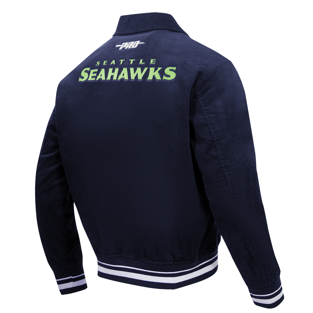 NFL SEATTLE SEAHAWKS CLASSIC CORDUROY MEN'S COAT (MIDNIGHT NAVY)