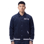 NFL SEATTLE SEAHAWKS CLASSIC CORDUROY MEN'S COAT (MIDNIGHT NAVY)