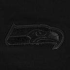 NFL SEATTLE SEAHAWKS TRIPLE BLACK T-SHIRT EN JERSEY SIMPLE À COUPE CARRÉE POUR FEMME (TRIPLE NOIR)