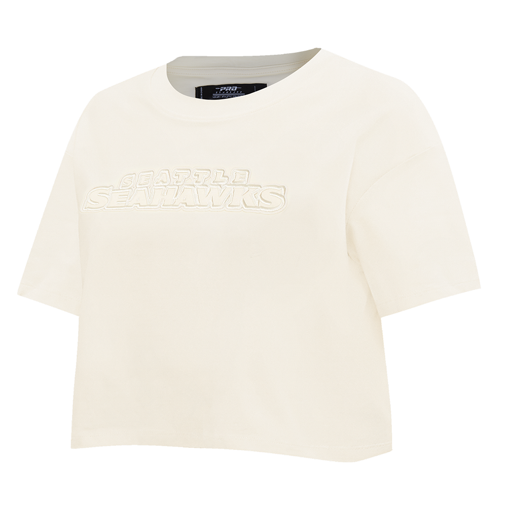 NFL SEATTLE SEAHAWKS NEUTRAL WOMEN'S BOXY TEE (EGGSHELL)