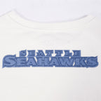 NFL SEATTLE SEAHAWKS VARSITY BLUES T-SHIRT EN JERSEY SIMPLE À COUPE CARRÉE POUR FEMME (LIN)