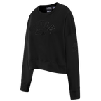 NFL SEATTLE SEAHAWKS TRIPLE BLACK WOMEN'S FLC CREWNECK (TRIPLE BLACK WOMEN'S)