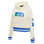 NFL SEATTLE SEAHAWKS RETRO CLASSICS WOMEN'S SWEATSHIRT (EGGSHELL/ROYAL BLUE)