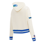 NFL SEATTLE SEAHAWKS RETRO CLASSICS WOMEN'S SWEATSHIRT (EGGSHELL/ROYAL BLUE)