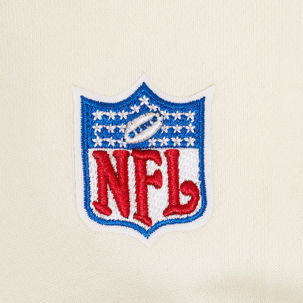 NFL SEATTLE SEAHAWKS RETRO CLASSICS WOMEN'S SWEATSHIRT (EGGSHELL/ROYAL BLUE)