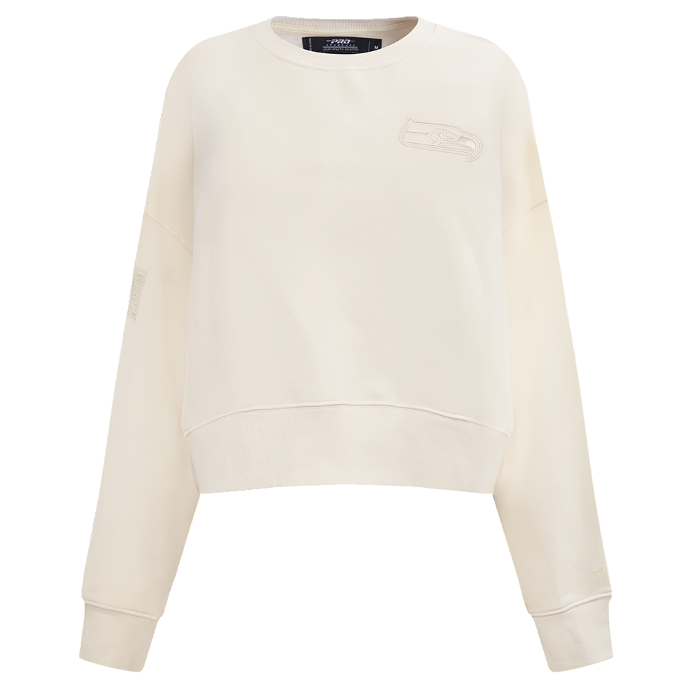 NFL SEATTLE SEAHAWKS NEUTRAL WOMEN'S CREWNECK (EGGSHELL)