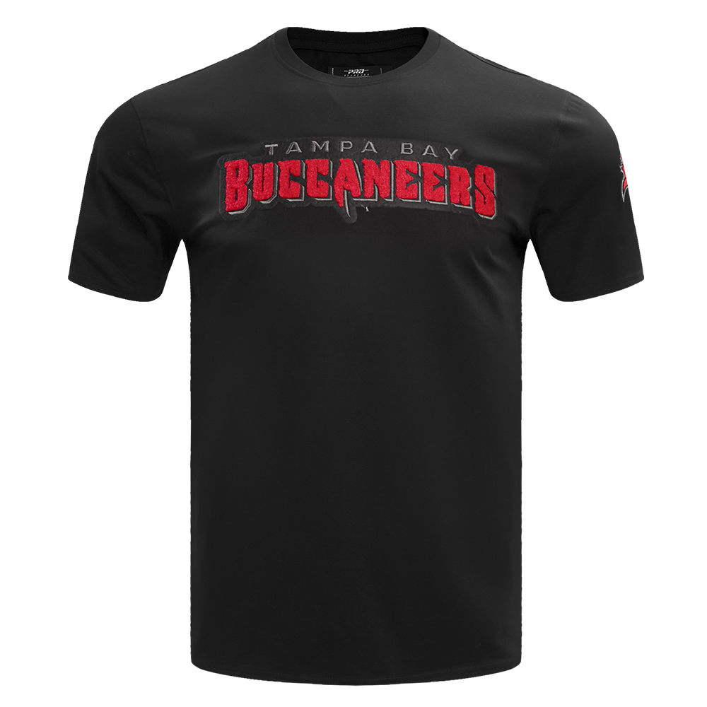 NFL TAMPA BAY BUCCANEERS CLASSIC CHENILLE T-SHIRT POUR HOMME (NOIR)