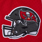 NFL TAMPA BAY BUCCANEERS MESH MEN'S  BUTTON UP SHIRT (RED/BLACK)