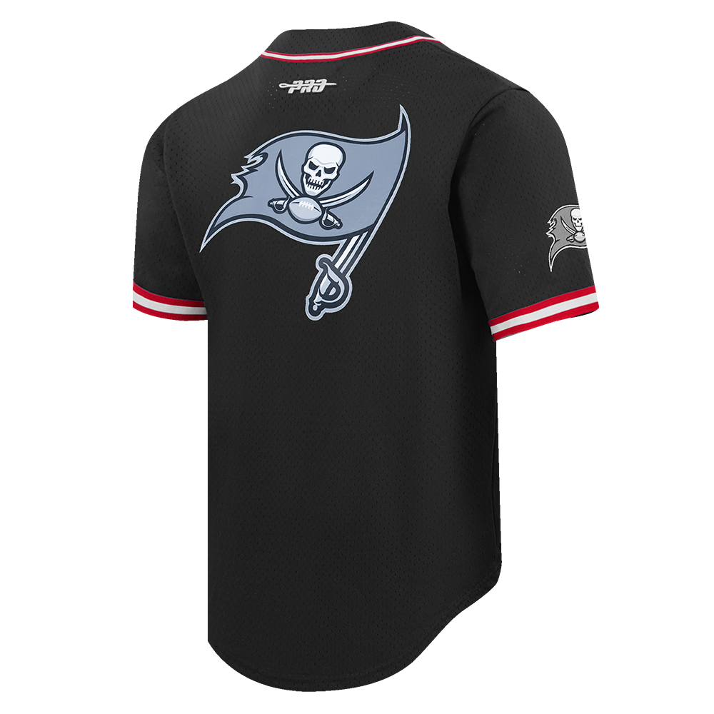 NFL TAMPA BAY BUCCANEERS MIKE EVANS #13 CLASSIC MESH PNN CHEMISE BOUTONNÉE EN FILET POUR HOMME (NOIR/ROUGE)