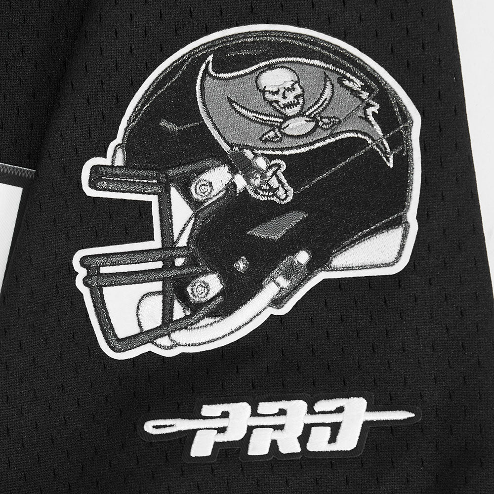 NFL TAMPA BAY BUCCANEERS MIKE EVANS #13 CLASSIC MESH PNN CHEMISE BOUTONNÉE EN FILET POUR HOMME (NOIR/ROUGE)
