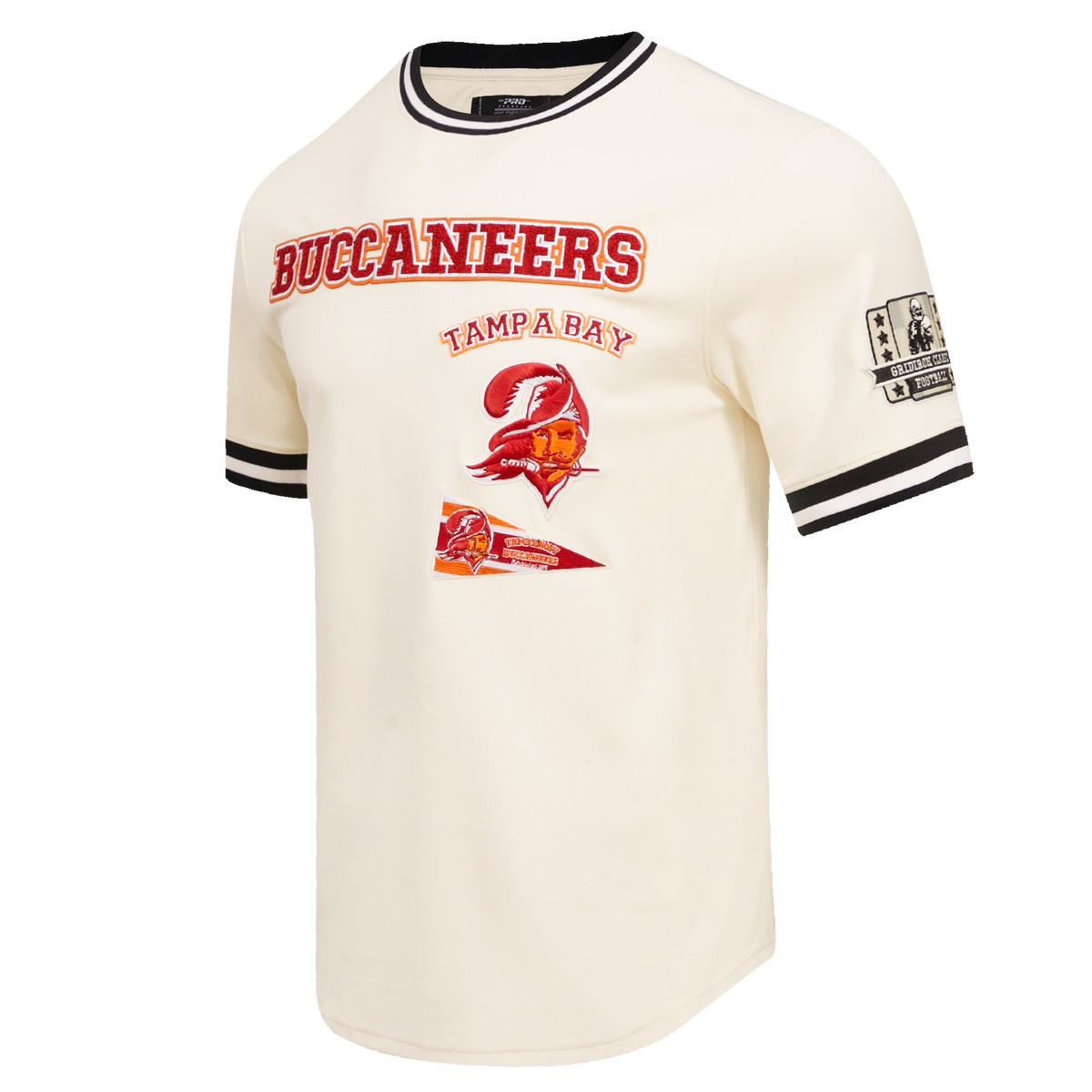 NFL TAMPA BAY BUCCANEERS RETRO CLASSIC T-SHIRT POUR HOMME (COQUILLE D'ŒUF/NOIR)