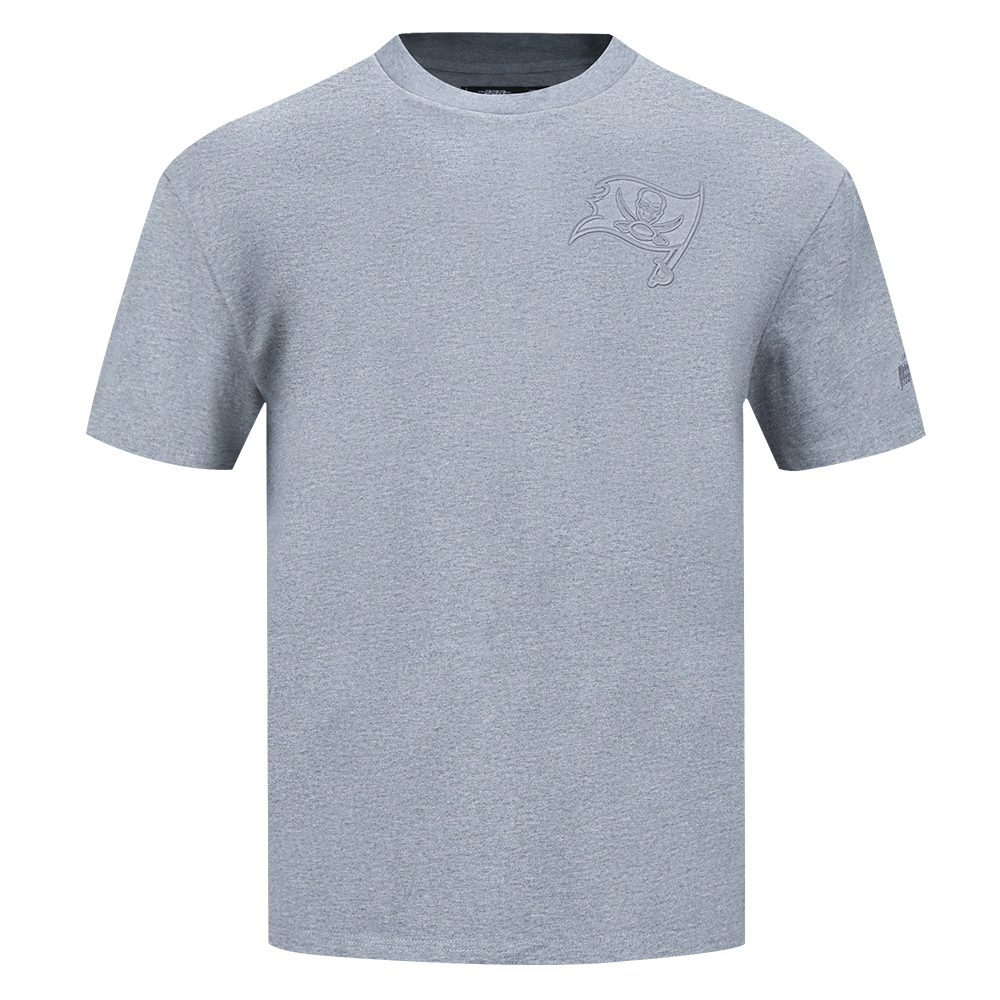 NFL TAMPA BAY BUCCANEERS NEUTRAL T-SHIRT EN JERSEY DE COTON À ÉPAULES TOMBANTES POUR HOMME (GRIS CHINÉ FONCÉ)
