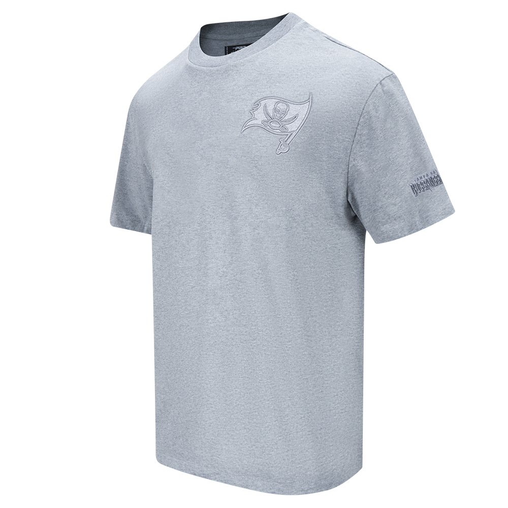 NFL TAMPA BAY BUCCANEERS NEUTRAL T-SHIRT EN JERSEY DE COTON À ÉPAULES TOMBANTES POUR HOMME (GRIS CHINÉ FONCÉ)