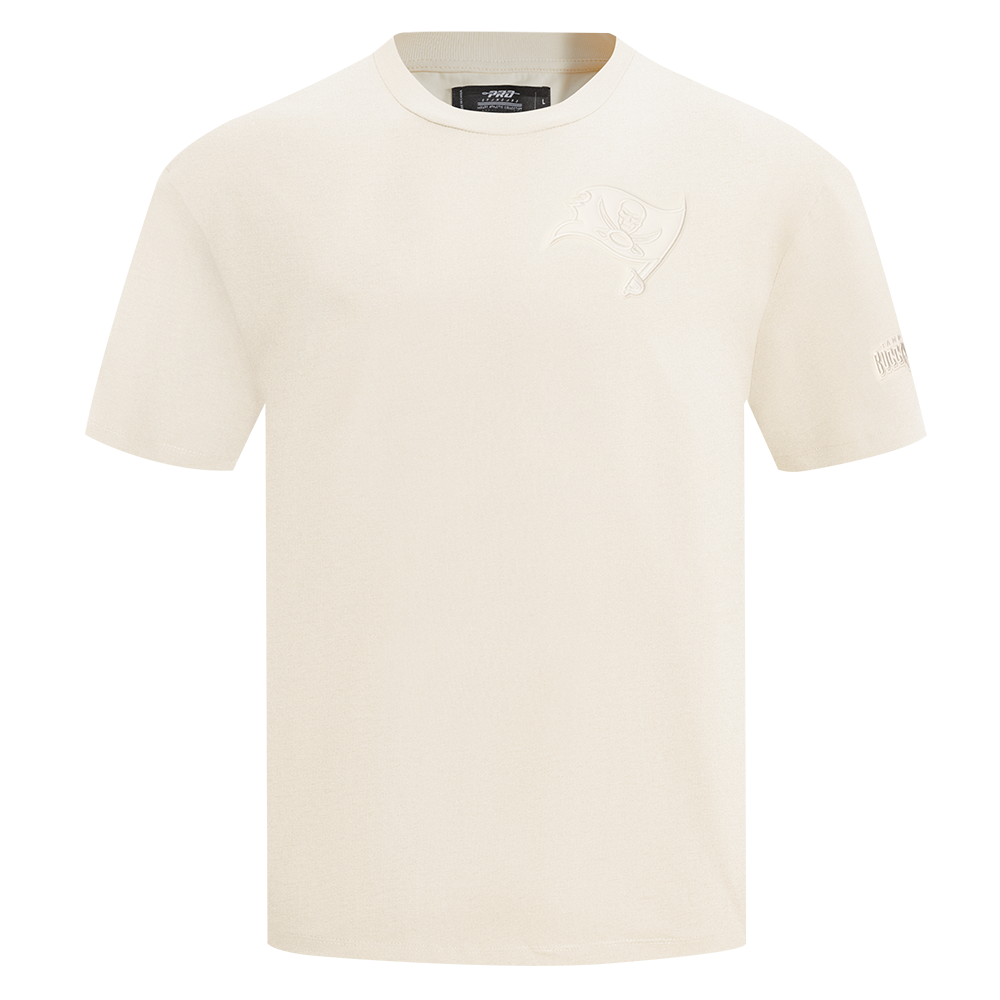 NFL TAMPA BAY BUCCANEERS NEUTRAL T-SHIRT EN JERSEY DE COTON À ÉPAULES TOMBANTES POUR HOMME (COQUILLE D'ŒUF)