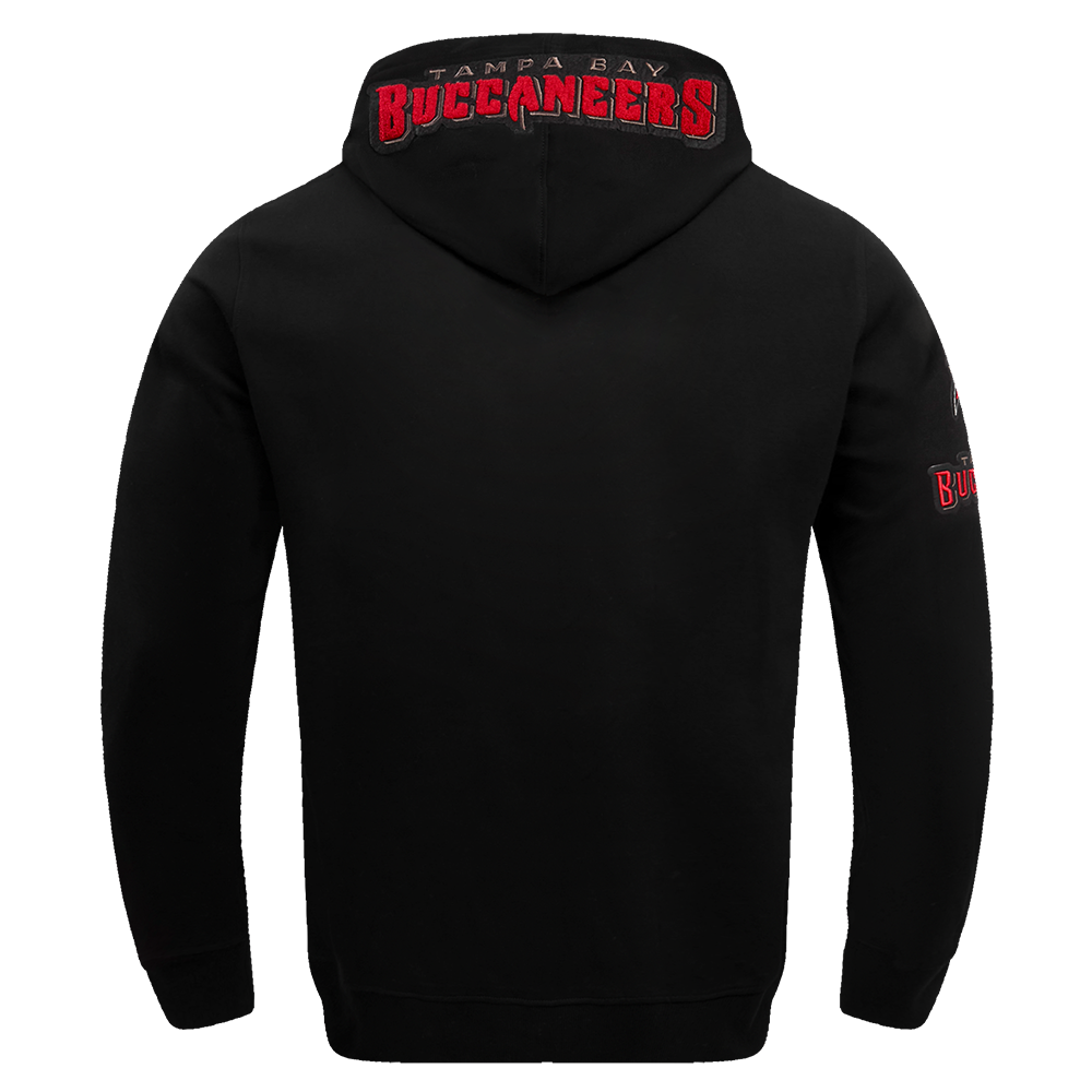 NFL TAMPA BAY BUCCANEERS CLASSIC CHENILLE CHANDAIL À CAPUCHON EN MAILLE DOUBLE POUR HOMME (NOIR)