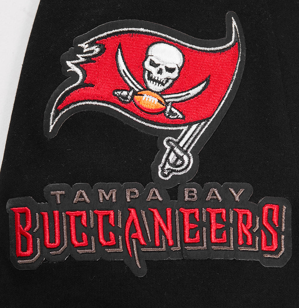 NFL TAMPA BAY BUCCANEERS CLASSIC CHENILLE CHANDAIL À CAPUCHON EN MAILLE DOUBLE POUR HOMME (NOIR)