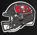 NFL TAMPA BAY BUCCANEERS CLASSIC CHENILLE CHANDAIL À CAPUCHON EN MAILLE DOUBLE POUR HOMME (NOIR)