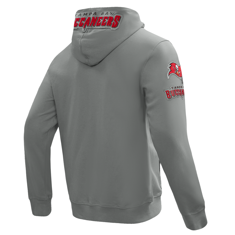 NFL TAMPA BAY BUCCANEERS CLASSIC CHENILLE CHANDAIL À CAPUCHON EN MAILLE DOUBLE POUR HOMME (GRIS)