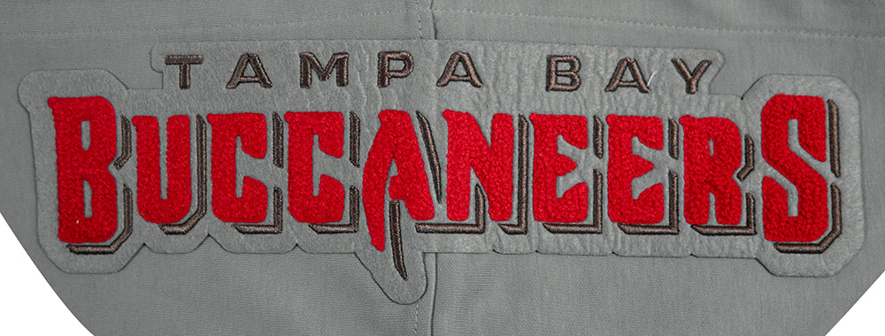 NFL TAMPA BAY BUCCANEERS CLASSIC CHENILLE CHANDAIL À CAPUCHON EN MAILLE DOUBLE POUR HOMME (GRIS)