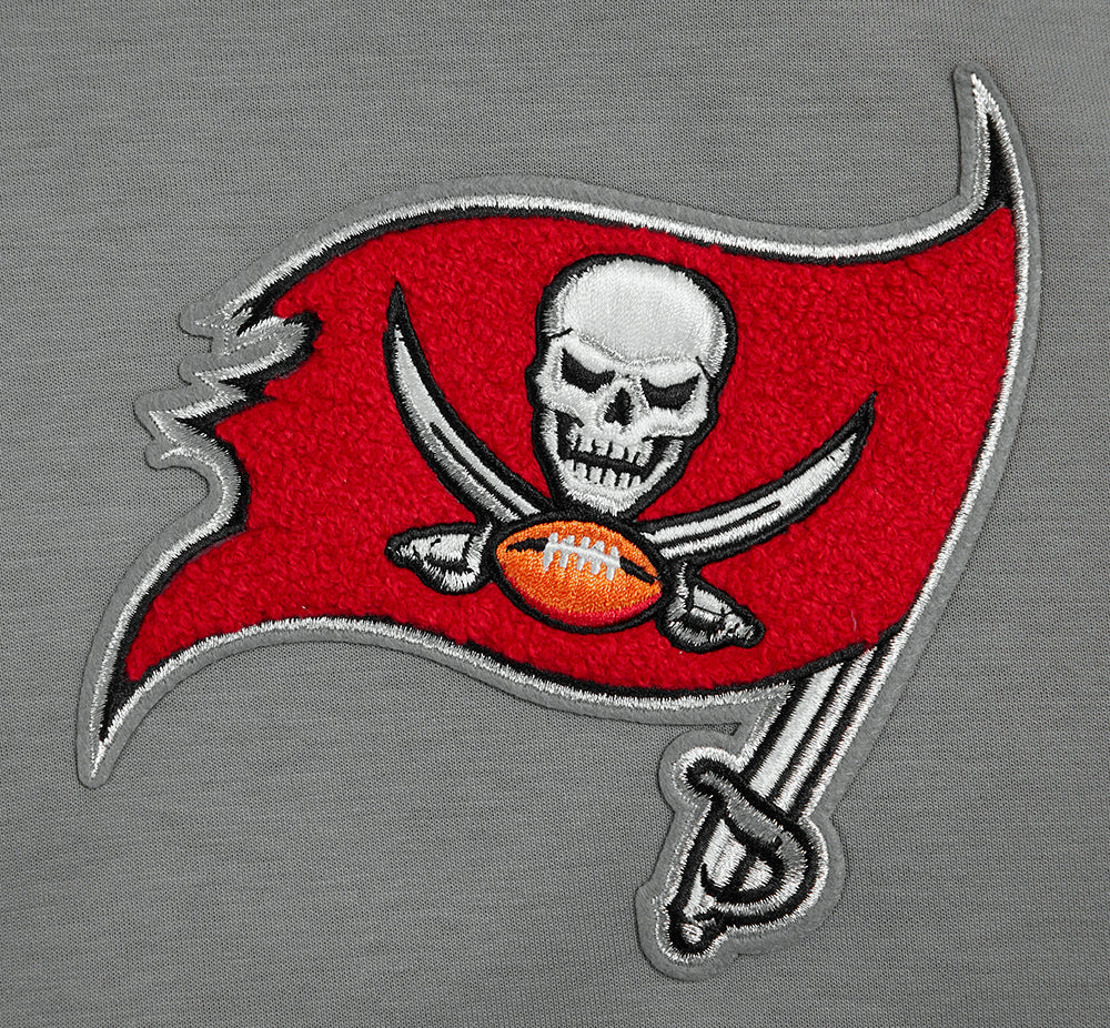 NFL TAMPA BAY BUCCANEERS CLASSIC CHENILLE CHANDAIL À CAPUCHON EN MAILLE DOUBLE POUR HOMME (GRIS)