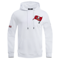 NFL TAMPA BAY BUCCANEERS CLASSIC CHENILLE DOUBLE KNIT PULLOVER HOODIE (WHITE)